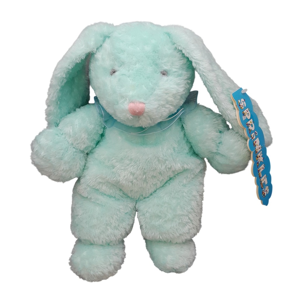 Sprinkles Mint Green Plush‎ Bunny Rabbit Floppy Ears Stuffed Animal 10 Inch NWT